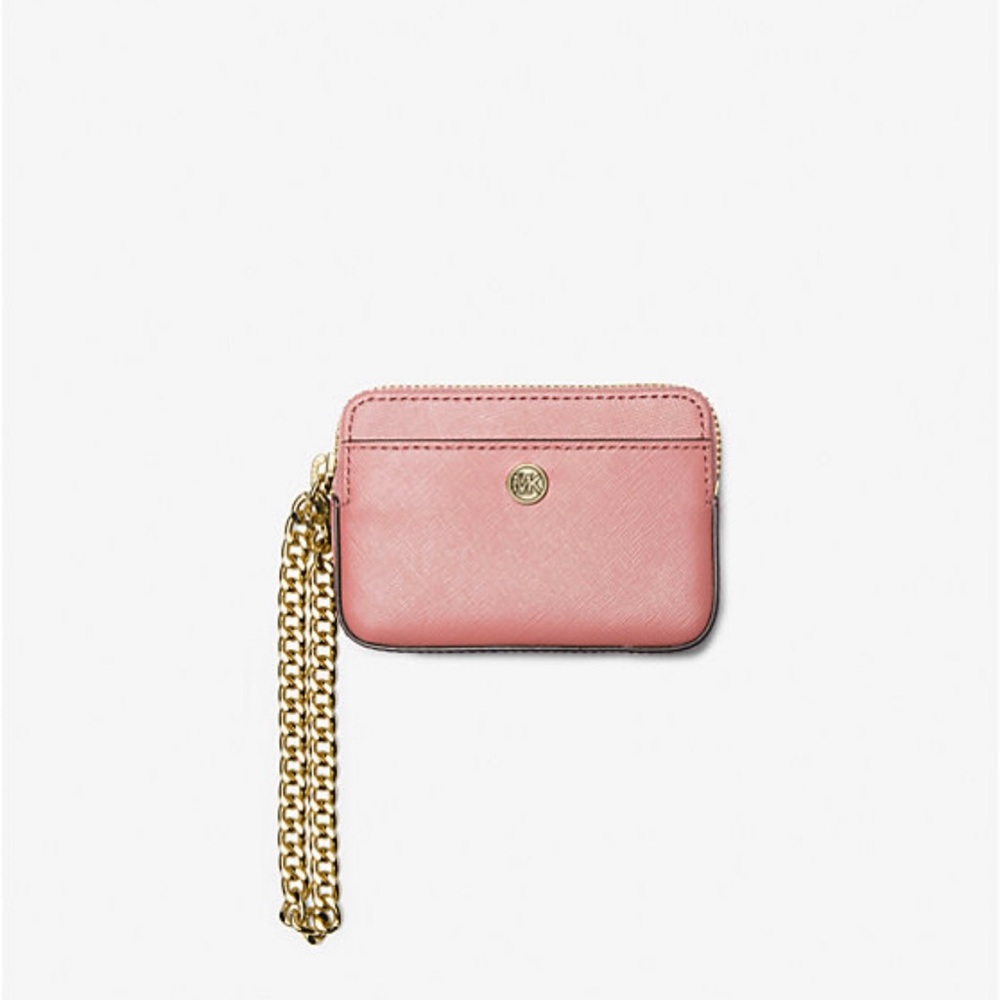 MEDIUM SAFFIANO LEATHER CHAIN CARD HOLDER CASE